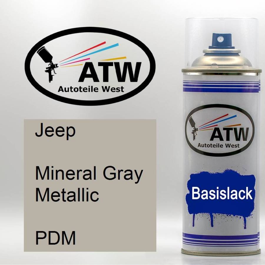 Jeep, Mineral Gray Metallic, PDM: 400ml Sprühdose, von ATW Autoteile West.